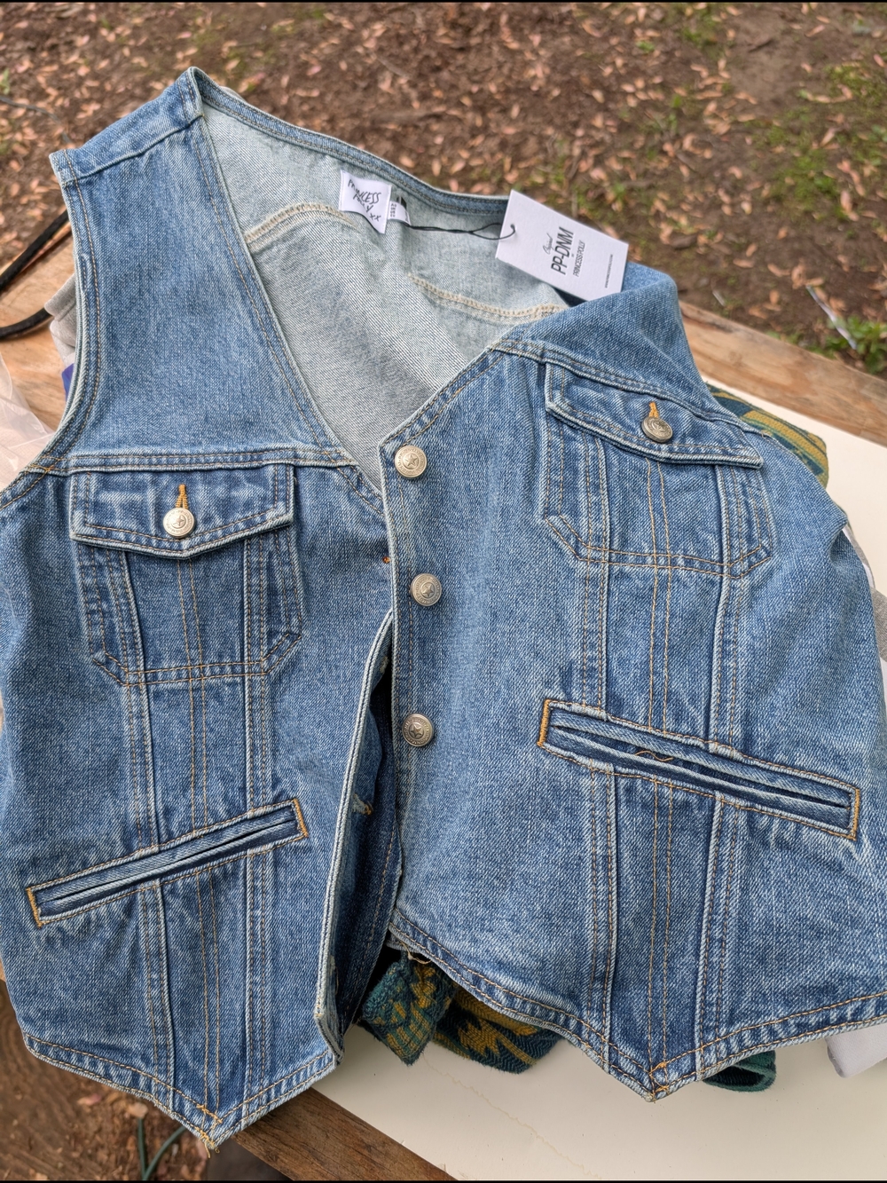 Denim Vest - Light Blue New With Tags Jean Vest Size 6